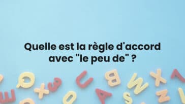 Quelle est la règle d'accord avec "le peu de" ?