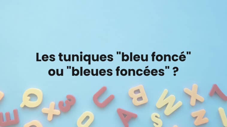 Faut-il préférer les tuniques "bleu foncé" ou "bleues foncées" ?